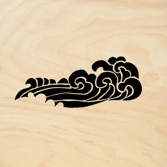 StampaFe Wave Right Asian Rubber Art Stamp