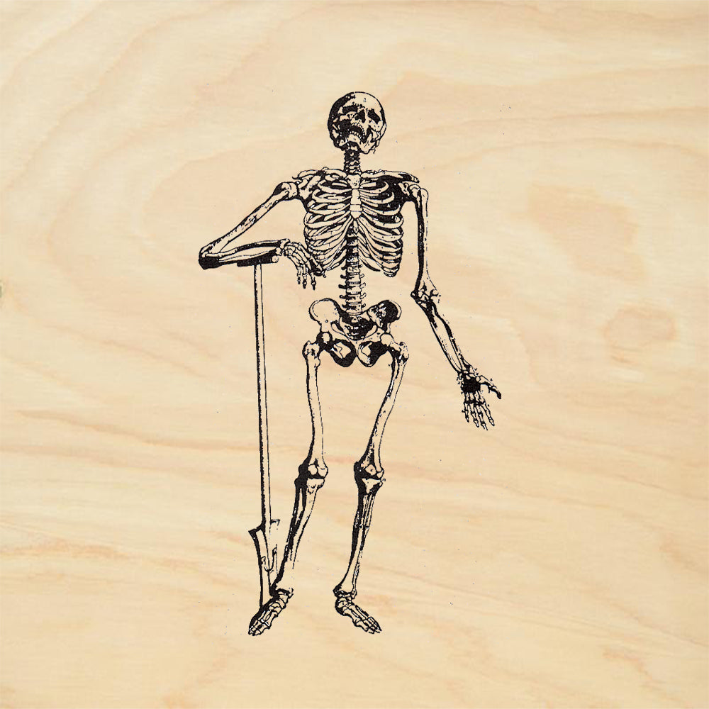 StampaFe Skeleton with shovel Gothic Rubber Art Stamp