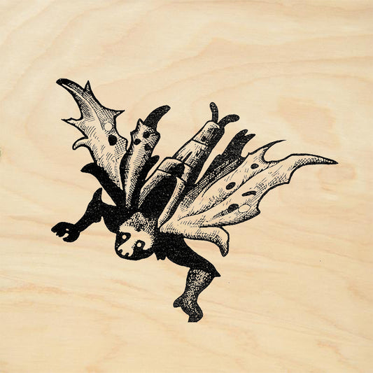 StampaFe Swooping Demon Gothic Rubber Art Stamp
