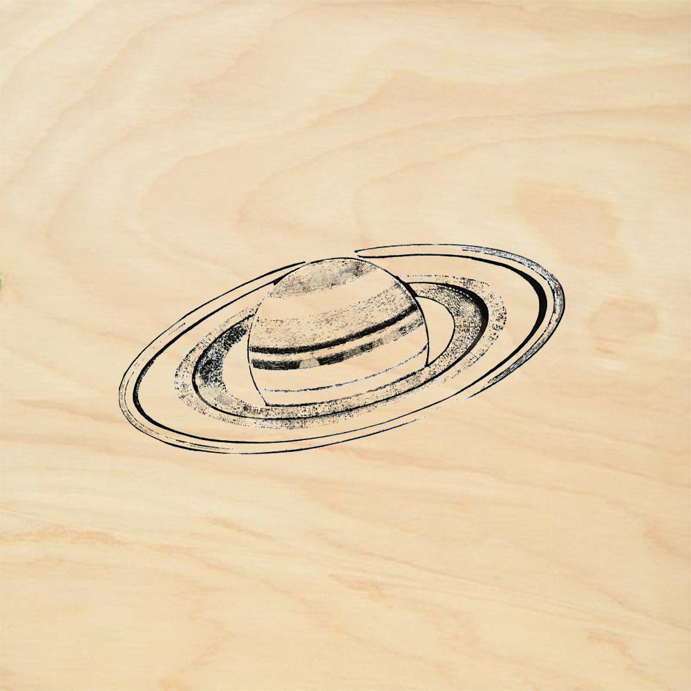 StampaFe Saturn Large Celestial Rubber Art Stamp