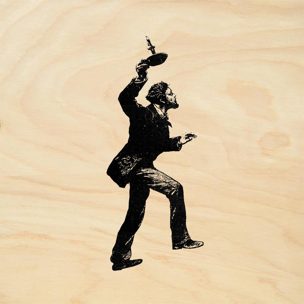 StampaFe Frightened Man Vintage Rubber Art Stamp