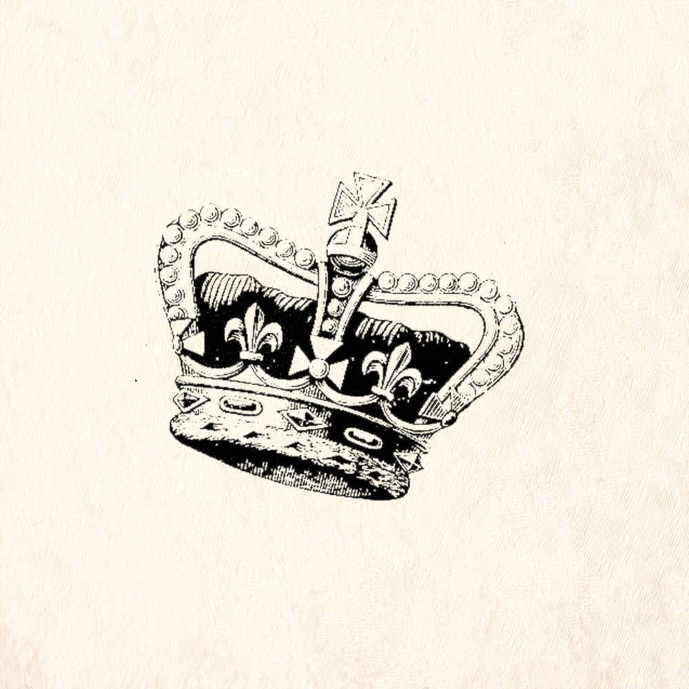 StampaFe Vintage King's Crown Rubber Art Stamp