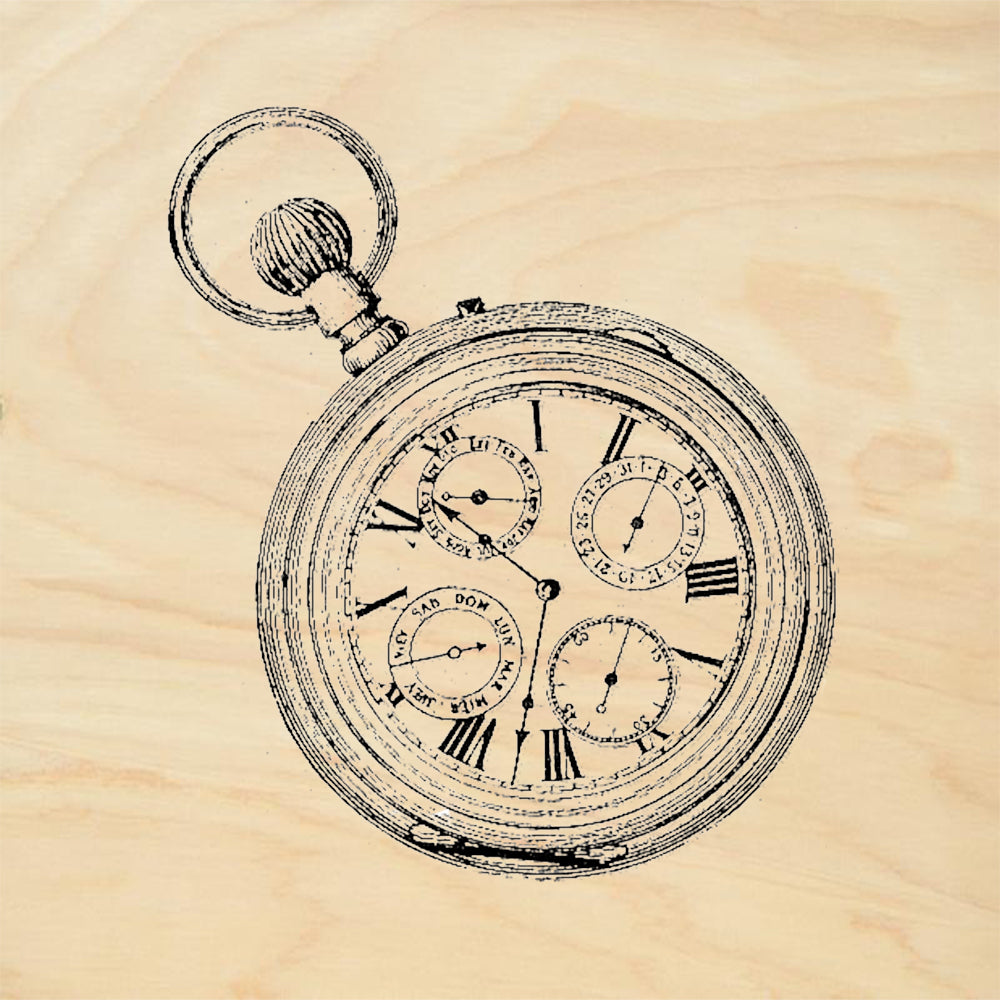 StampaFe Timepiece Vintage Rubber Art Stamp