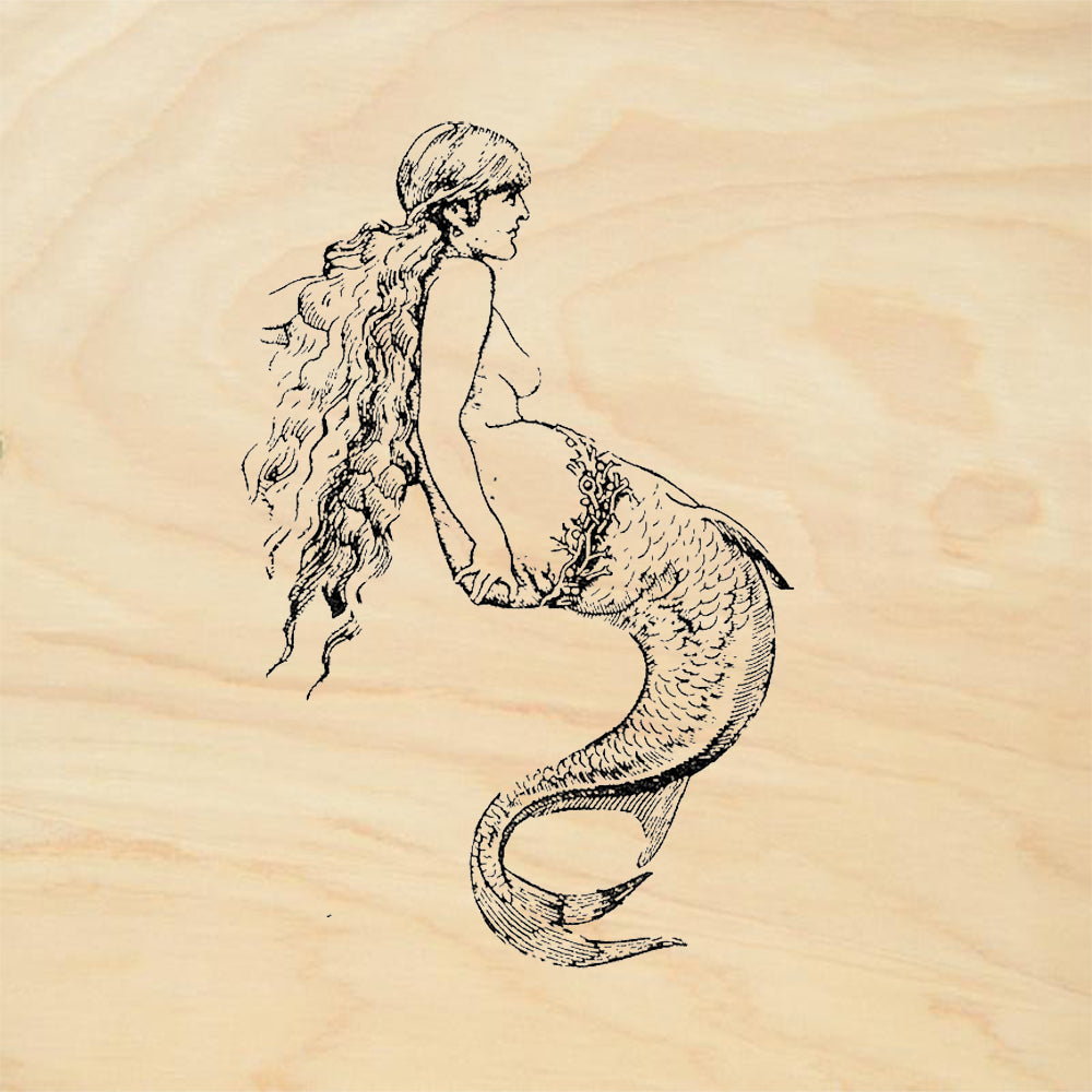 StampaFe Mermaid Right Fantasy Rubber Art Stamp