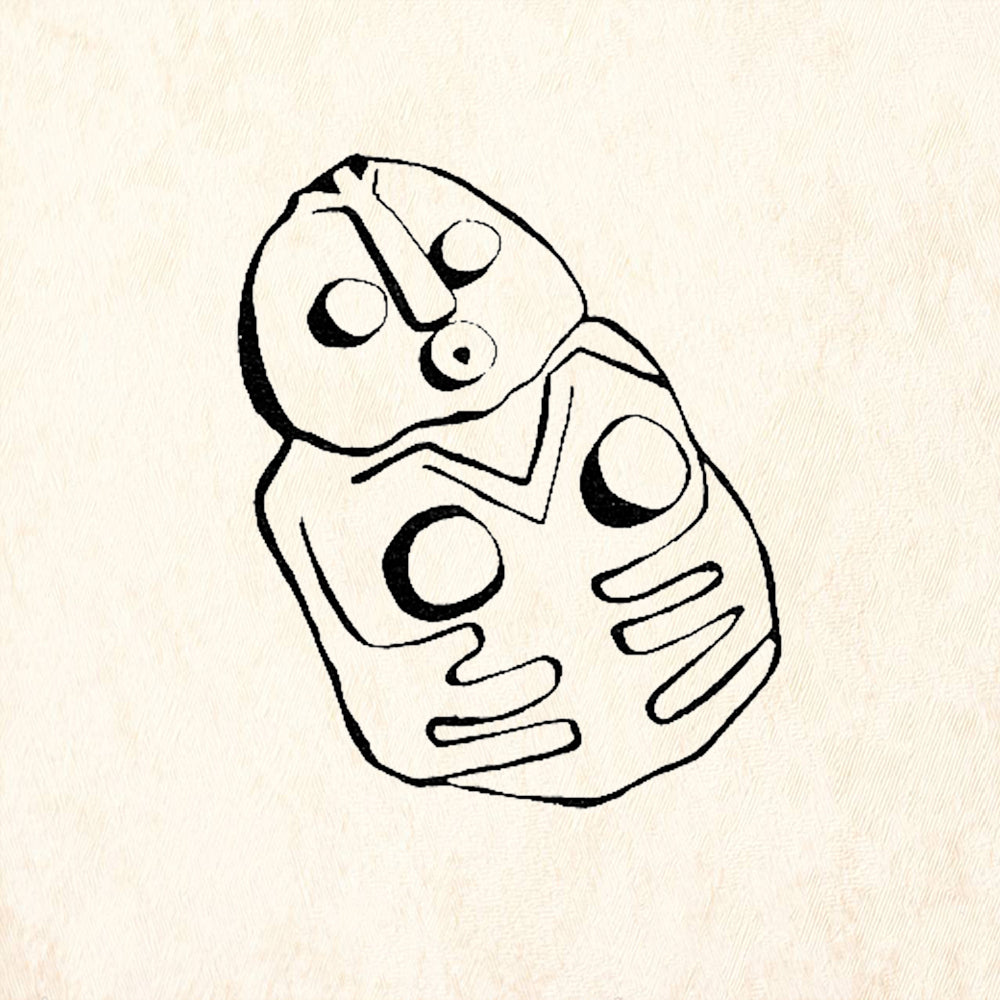 StampaFe Whistling Bird Goddess Rubber Art Stamp