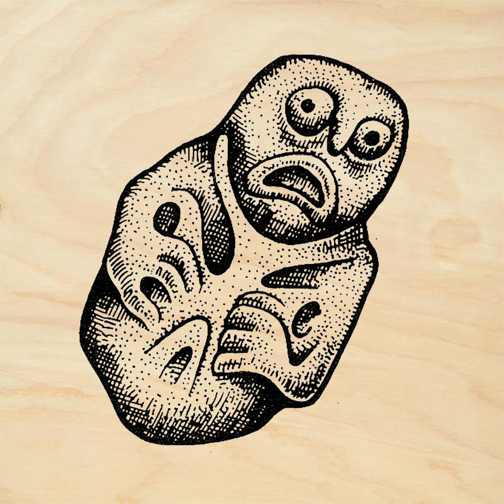StampaFe Terrified Bird Goddess Rubber Art Stamp