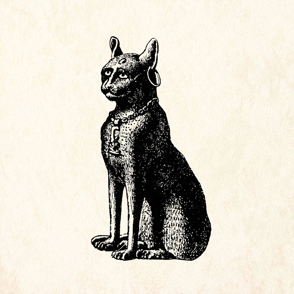 StampaFe Egyptian Cat Rubber Art Stamp