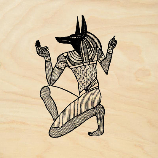 StampaFe Kneeling Anubis Tribal Rubber Art Stamp