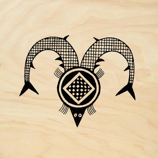 StampaFe Double Tail Southwestern Rubber Art Stamp