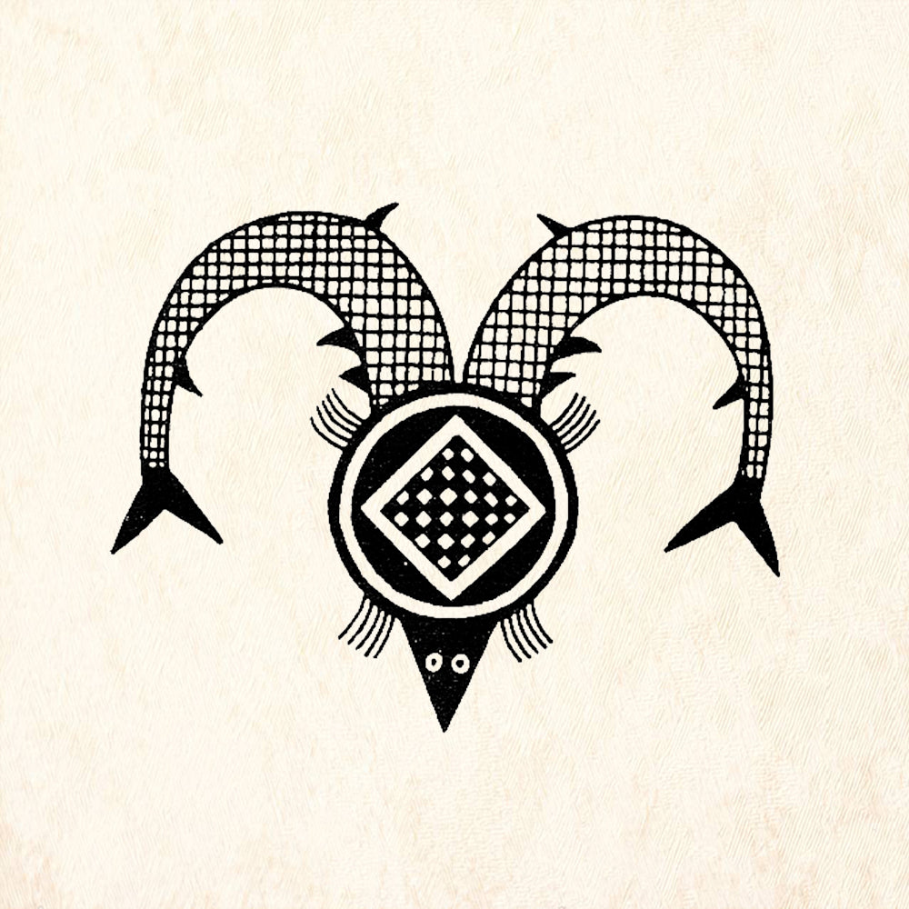 StampaFe Double Tail Southwestern Rubber Art Stamp