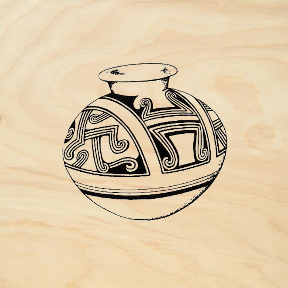 StampaFe Curls Pot Southwestern Rubber Art Stamp