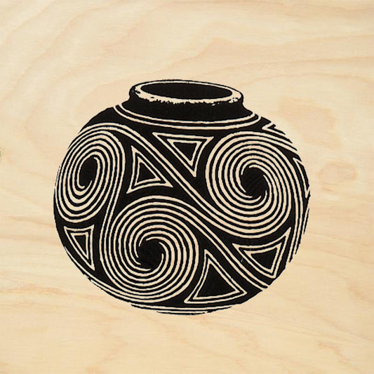 StampaFe Swirl Pot Southwestern Rubber Art Stamp