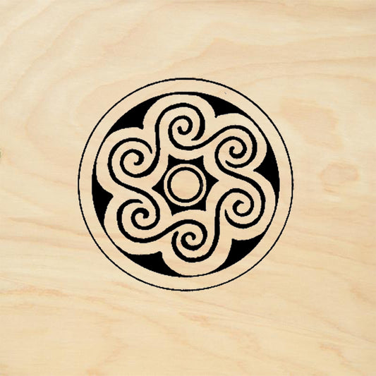 StampaFe Six Swirls Tribal Rubber Art Stamp