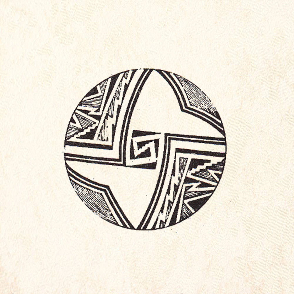 StampaFe Jagged Line Circle Southwestern Rubber Art Stamp