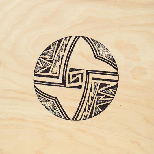 StampaFe Jagged Line Circle Southwestern Rubber Art Stamp