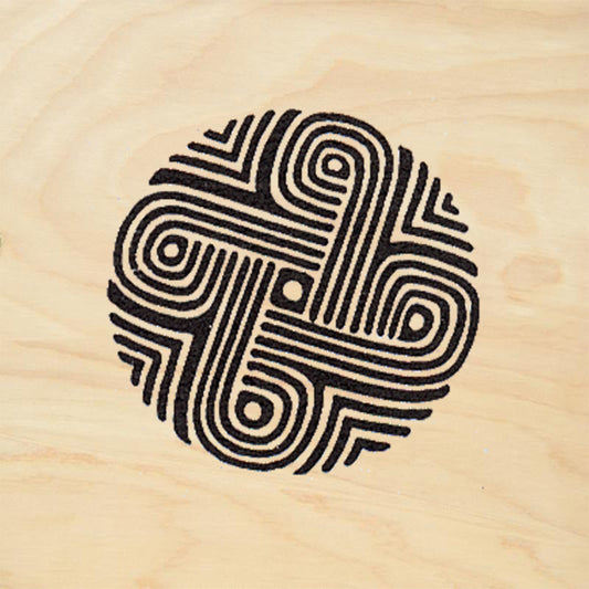 StampaFe Four Swirls Southwestern Rubber Art Stamp