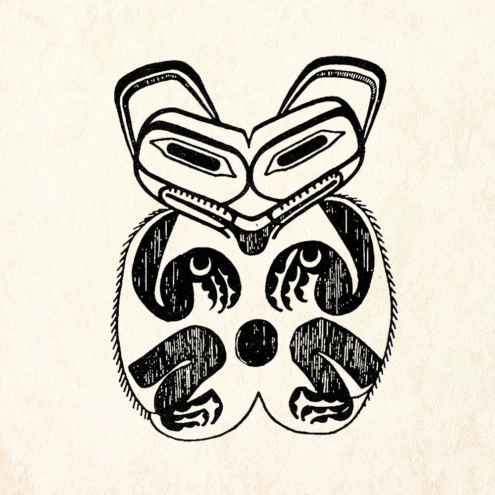 StampaFe Bear Spirit Tribal Rubber Art Stamp