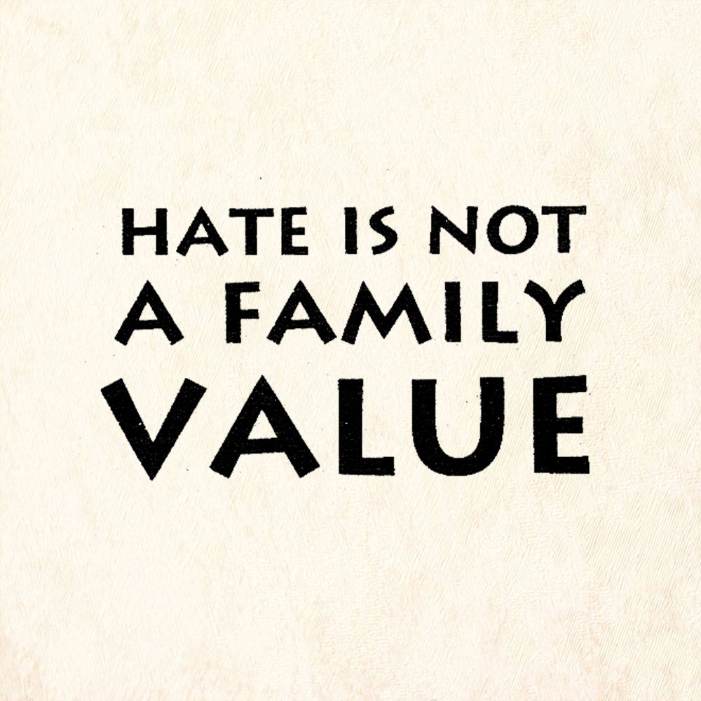 StampaFe Hate Is Not a Family Value Rubber Art Stamp