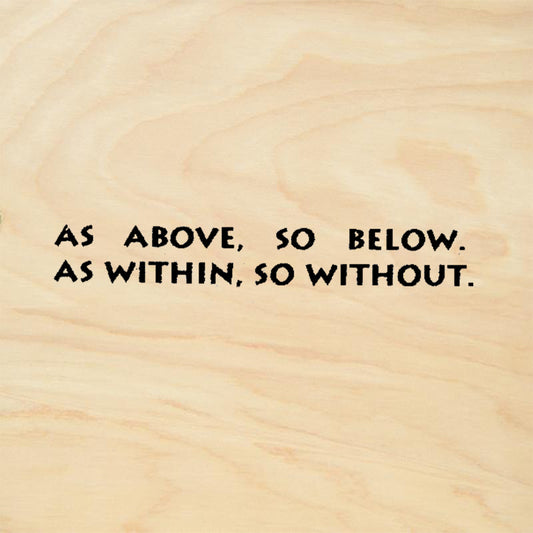 StampaFe As Above, So Below. As Within, So Without Rubber Art Stamp