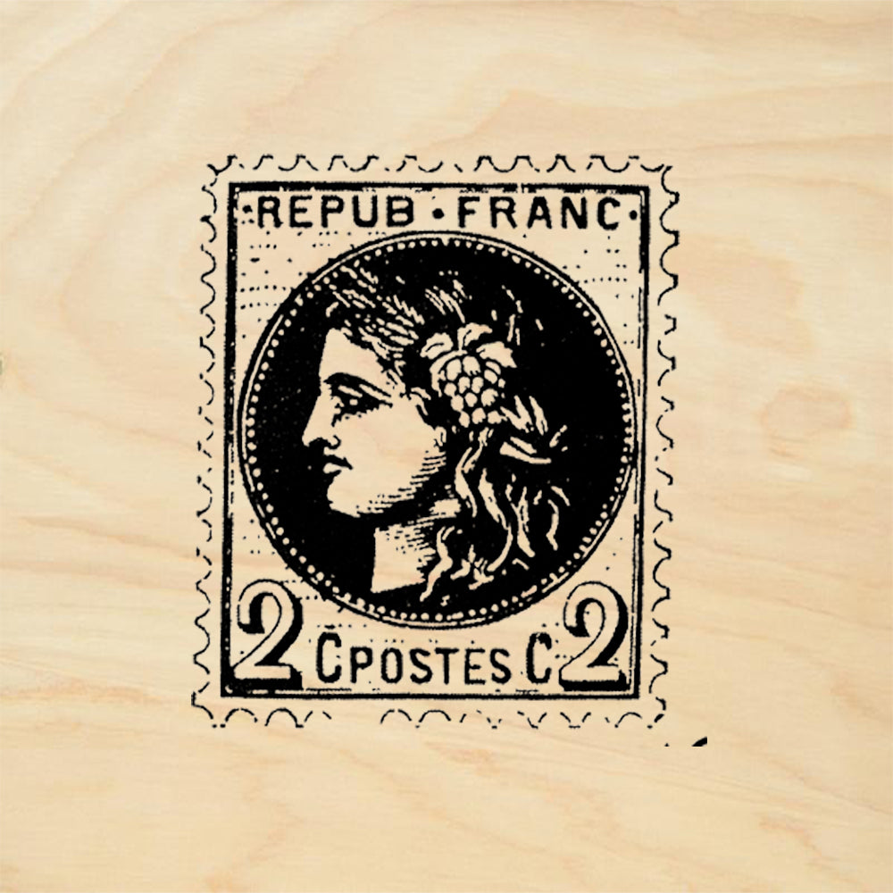 StampaFe Large Vintage French Stamp Rubber Art Stamp