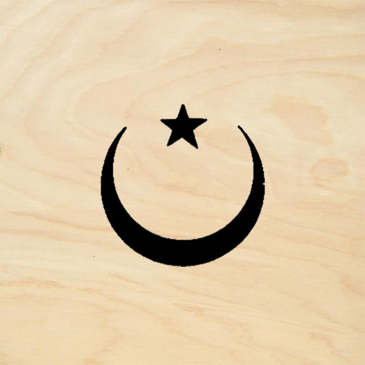 StampaFe Crescent and Star Tribal Rubber Art Stamp