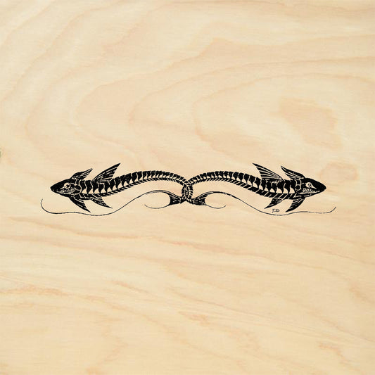 StampaFe Double Fish Border Nature Rubber Art Stamp