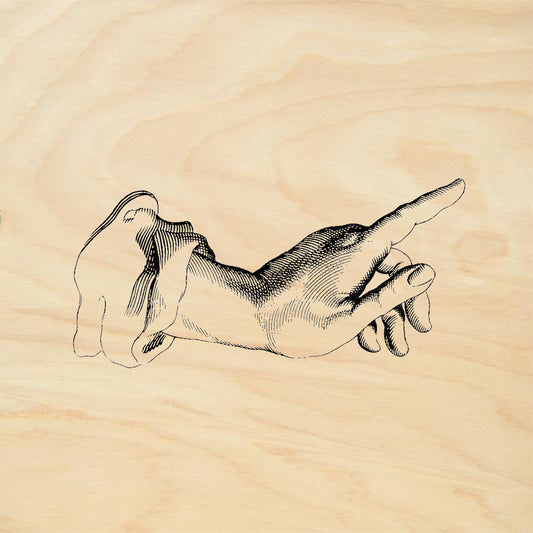 StampaFe Finger Points Right Pointing Hand Rubber Art Stamp
