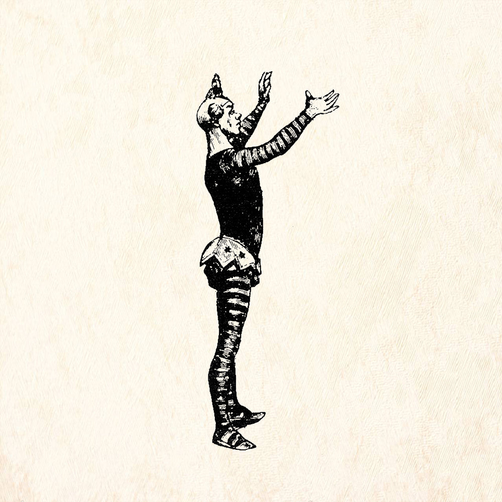 StampaFe Upsy Clown Circus Figure Jester Rubber Art Stamp