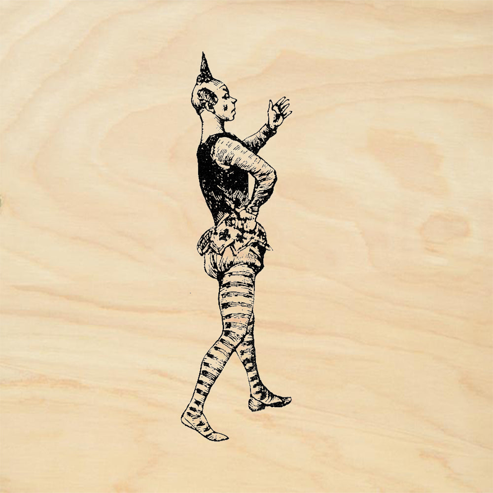 StampaFe Daisy Clown Striding Circus Jester Rubber Art Stamp