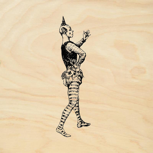 StampaFe Daisy Clown Striding Circus Jester Rubber Art Stamp