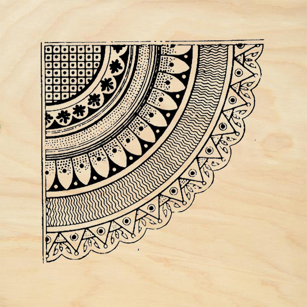 StampaFe Lacy Corner Round LG Large Ornate Border Rubber Art Stamp