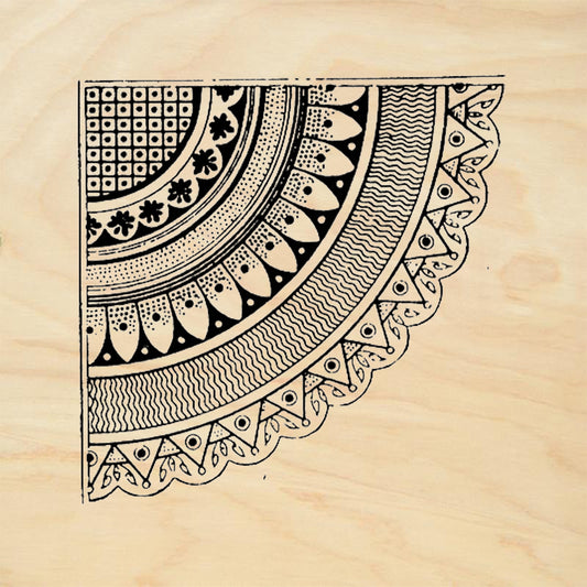 StampaFe Lacy Corner Round LG Large Ornate Border Rubber Art Stamp
