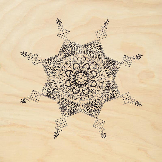 StampaFe Lacey Center Ornate Medallion Snowflake Rubber Art Stamp