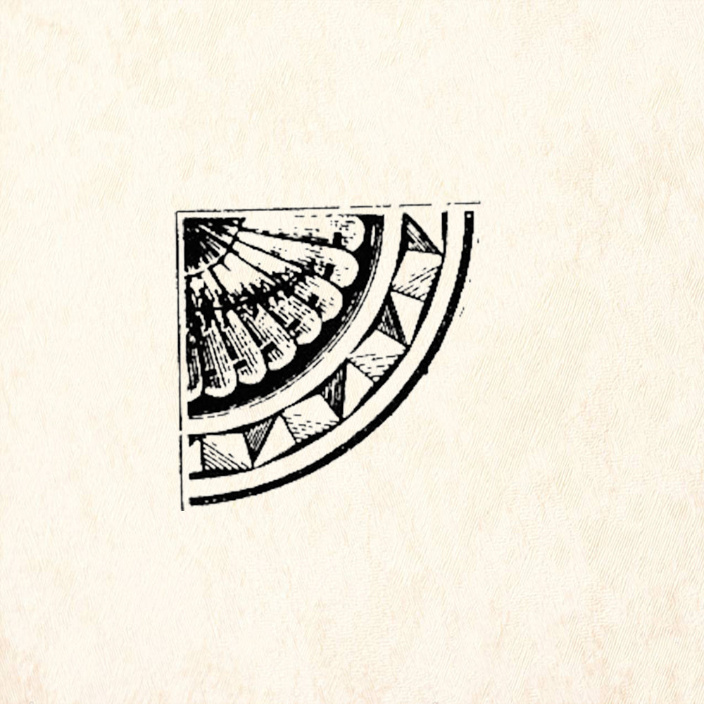 StampaFe Lace Corner Round Small Ornate Border Rubber Art Stamp