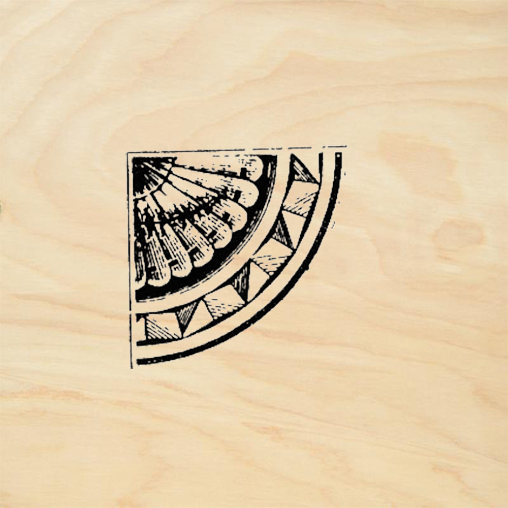 StampaFe Lacy Corner Round Small Mini Ornate Border Rubber Art Stamp