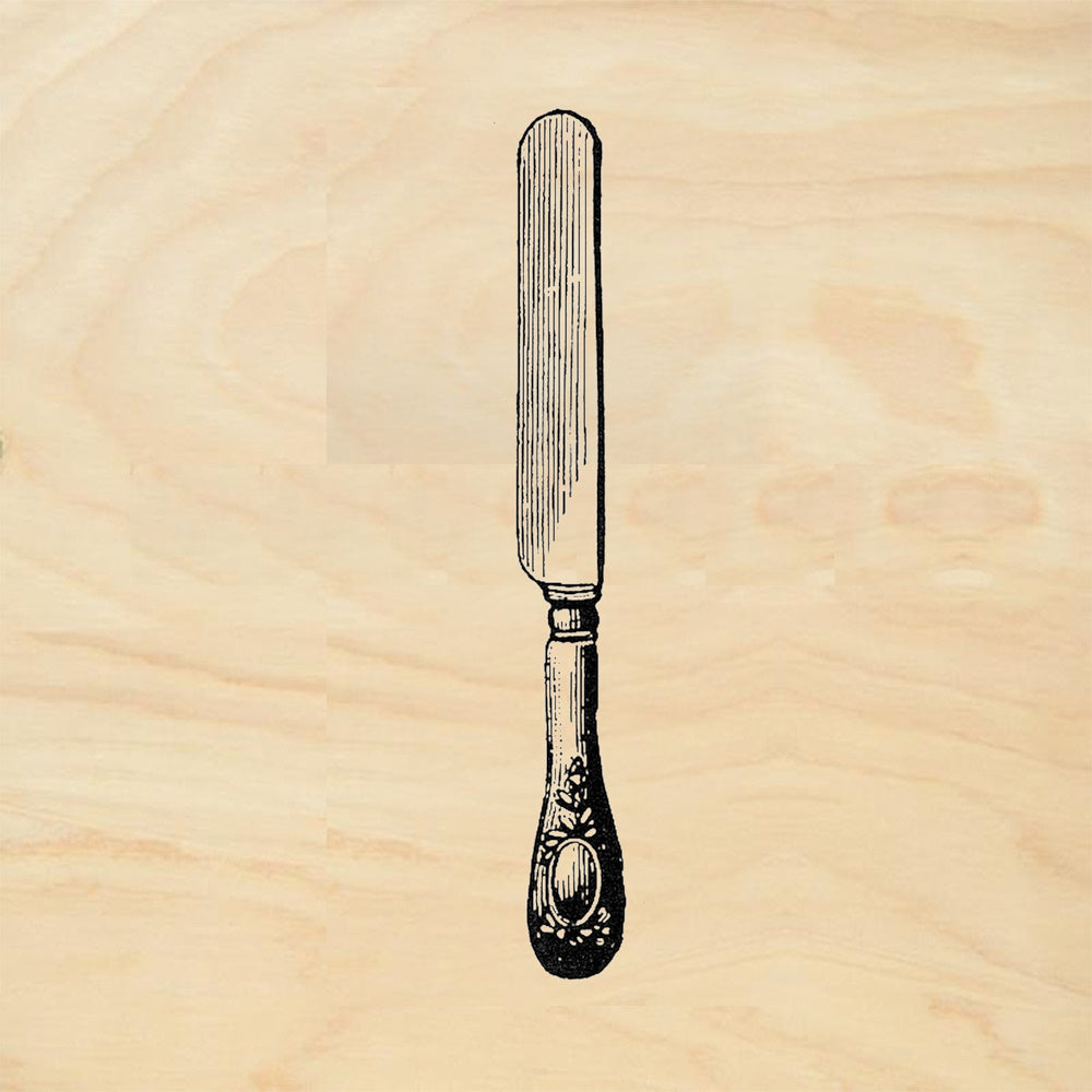 StampaFe Knife Ornate Table Knife Rubber Art Stamp