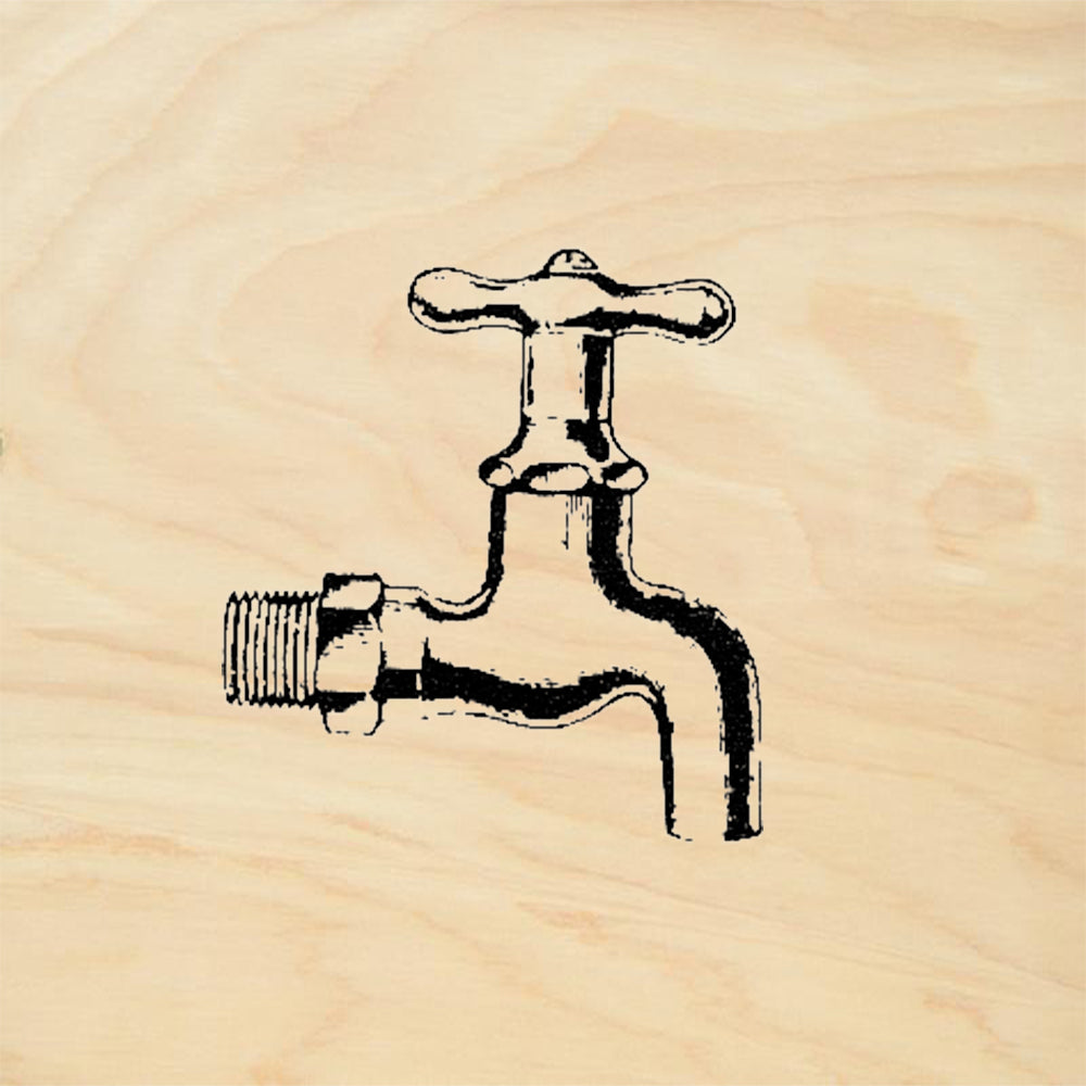 StampaFe Spigot Vintage Water Faucet Tap Rubber Art Stamp