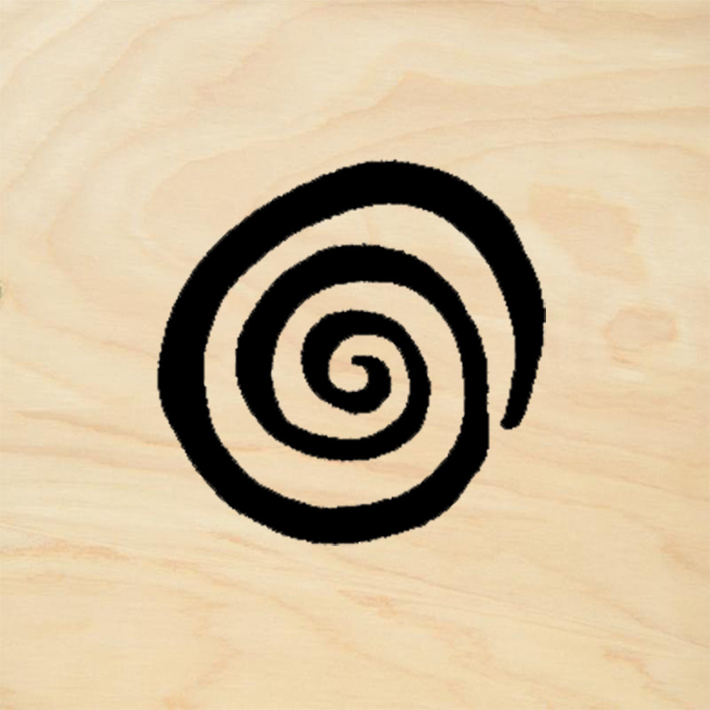 StampaFe Green Spiral Bold Swirl Design Rubber Art Stamp