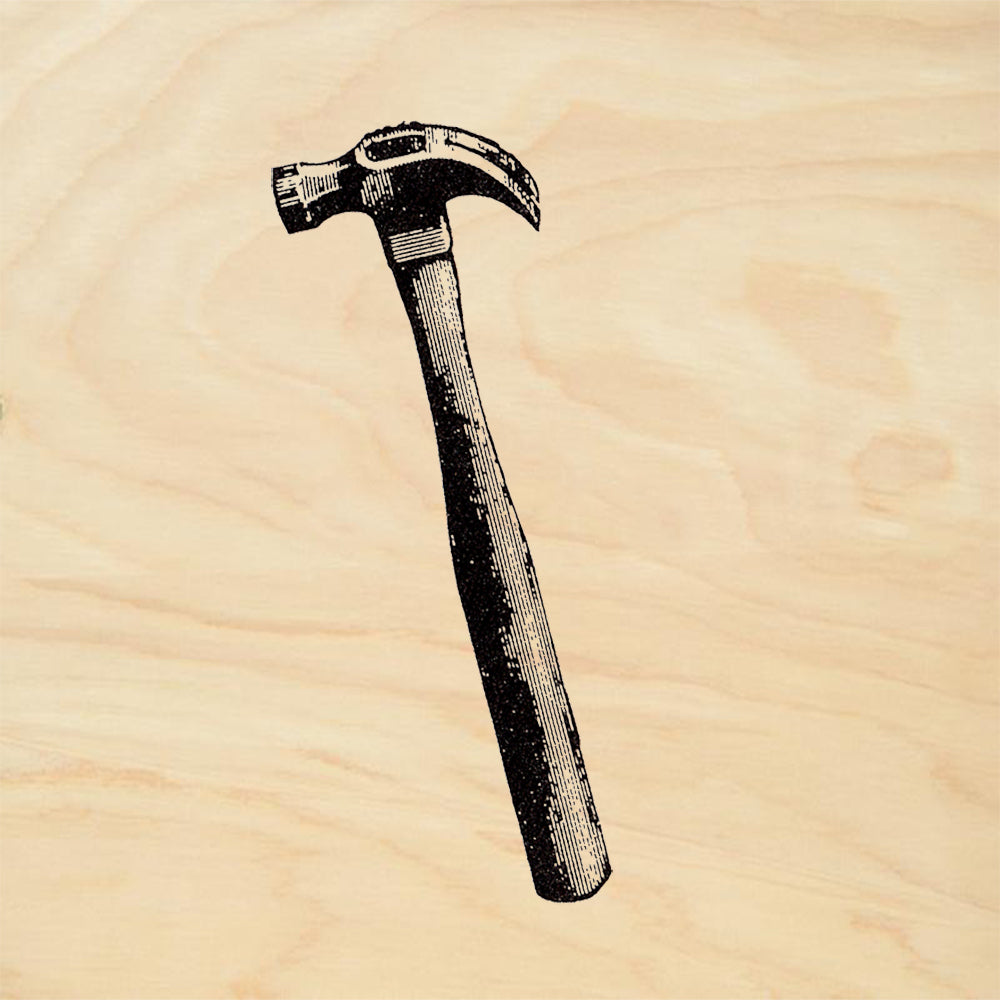 StampaFe Vintage Claw Hammer Tool Rubber Art Stamp