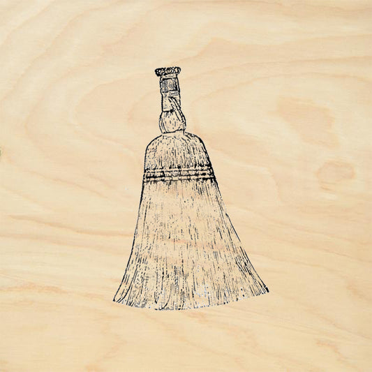 StampaFe Whisk Broom Small Broom Vintage Rubber Art Stamp