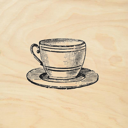 StampaFe Tea Cup and Saucer Vintage Teacup Rubber Art Stamp