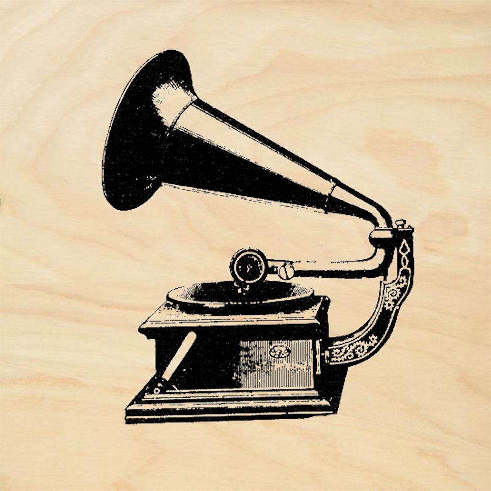 StampaFe Thelmas Victrola Antique Phonograph Rubber Art Stamp