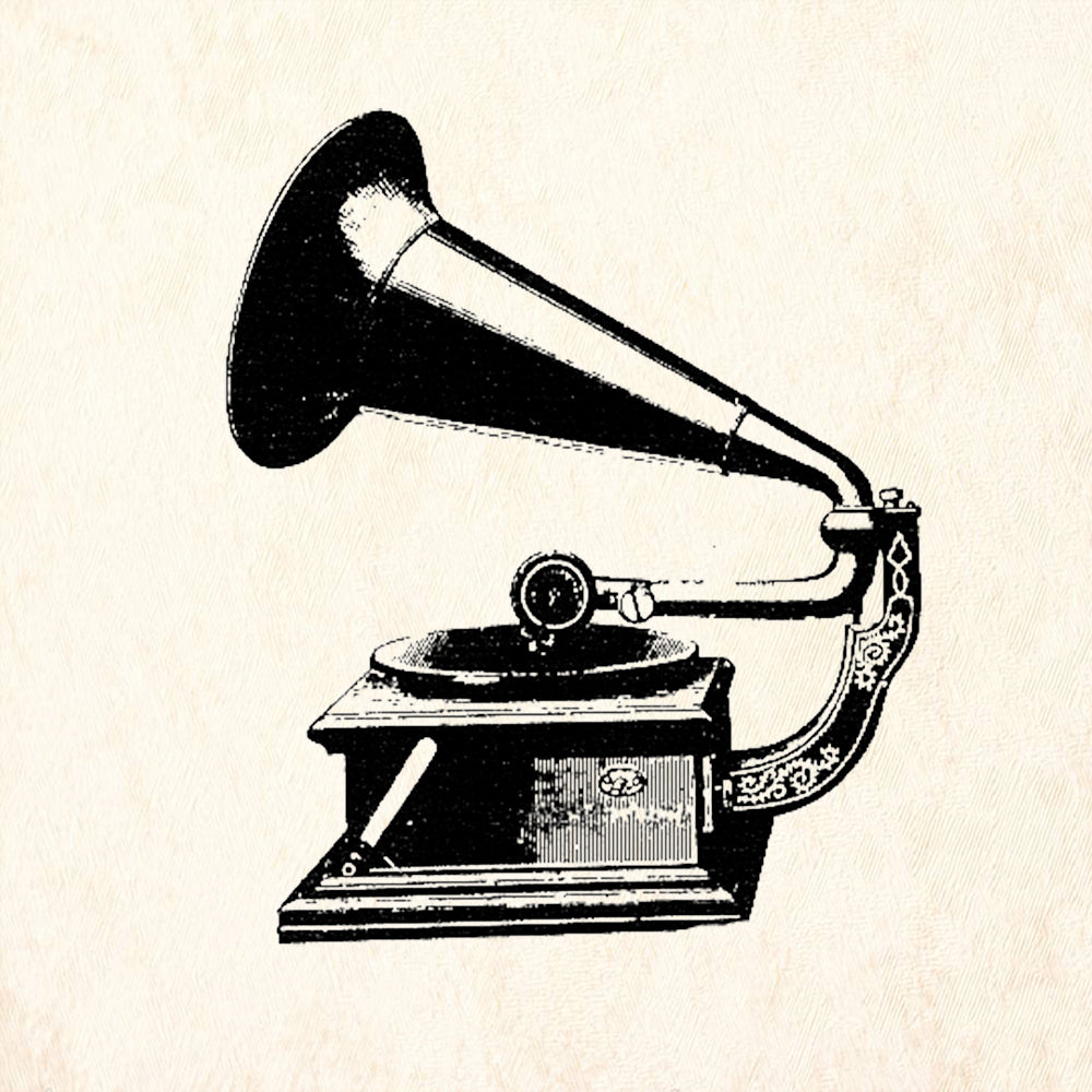 StampaFe Thelma's Victrola Antique Phonograph Rubber Art Stamp