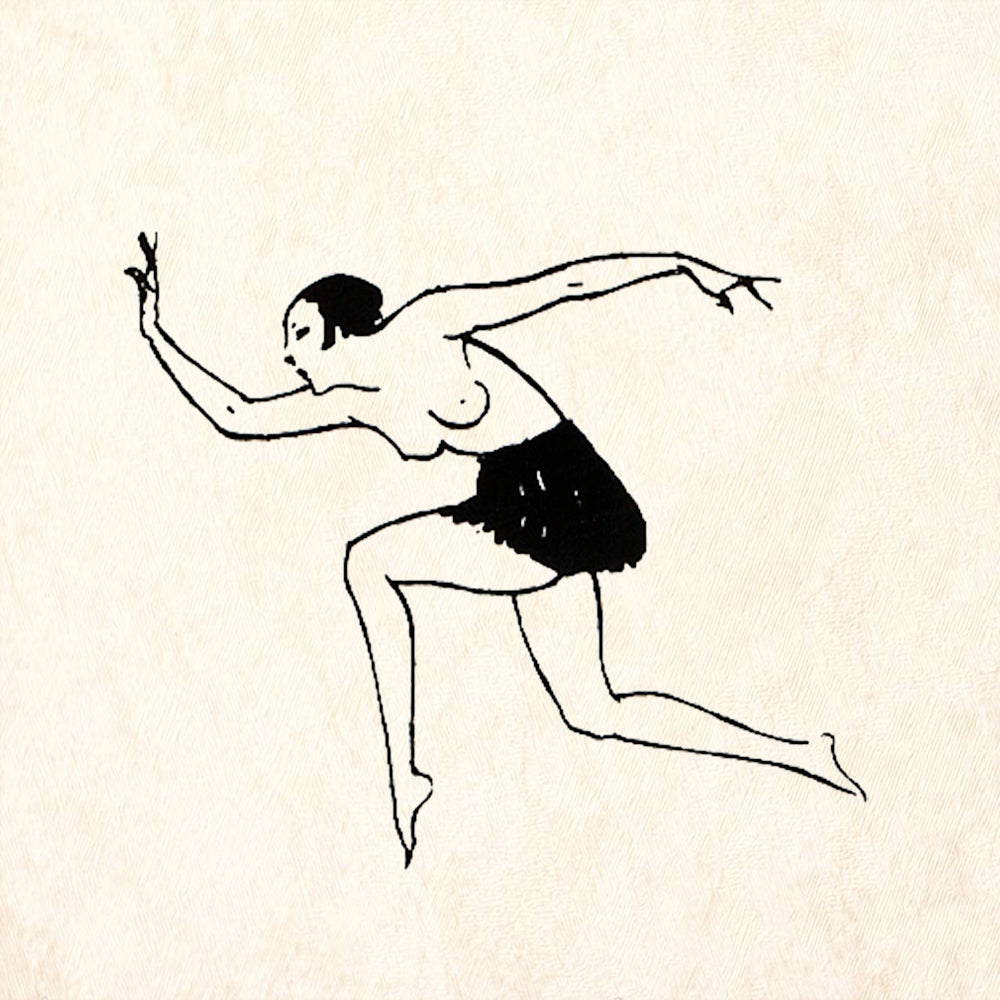 StampaFe Leapin' Lena Leaping Dancer Figure Rubber Art Stamp