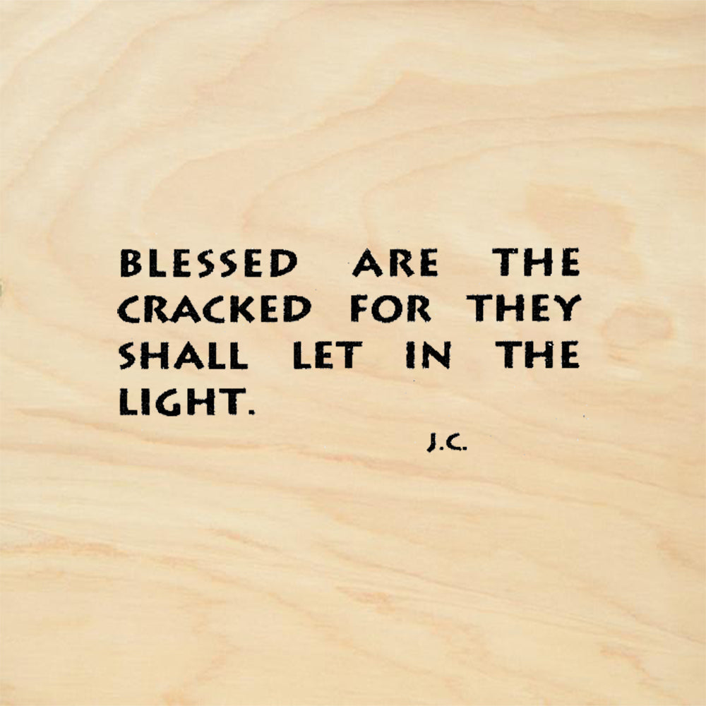 StampaFe Blessed Are The Cracked Small Quote Rubber Art Stamp