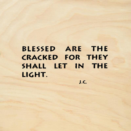StampaFe Blessed Are The Cracked Small Quote Rubber Art Stamp