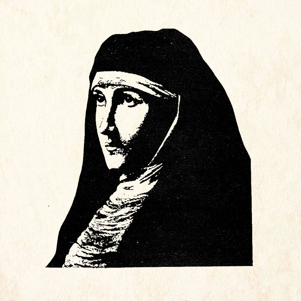 StampaFe Sister Stampa Maria Left Nun Portrait Rubber Art Stamp