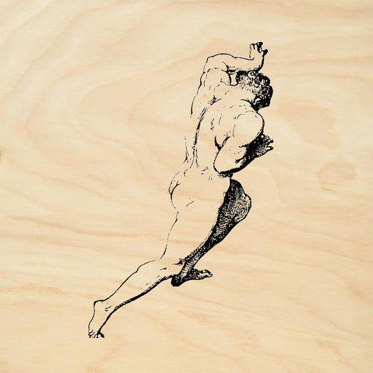 StampaFe Grunt Man Muscular Male Figure Straining Rubber Art Stamp