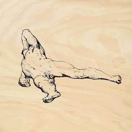 StampaFe Groan Man Reclining Male Figure Rubber Art Stamp