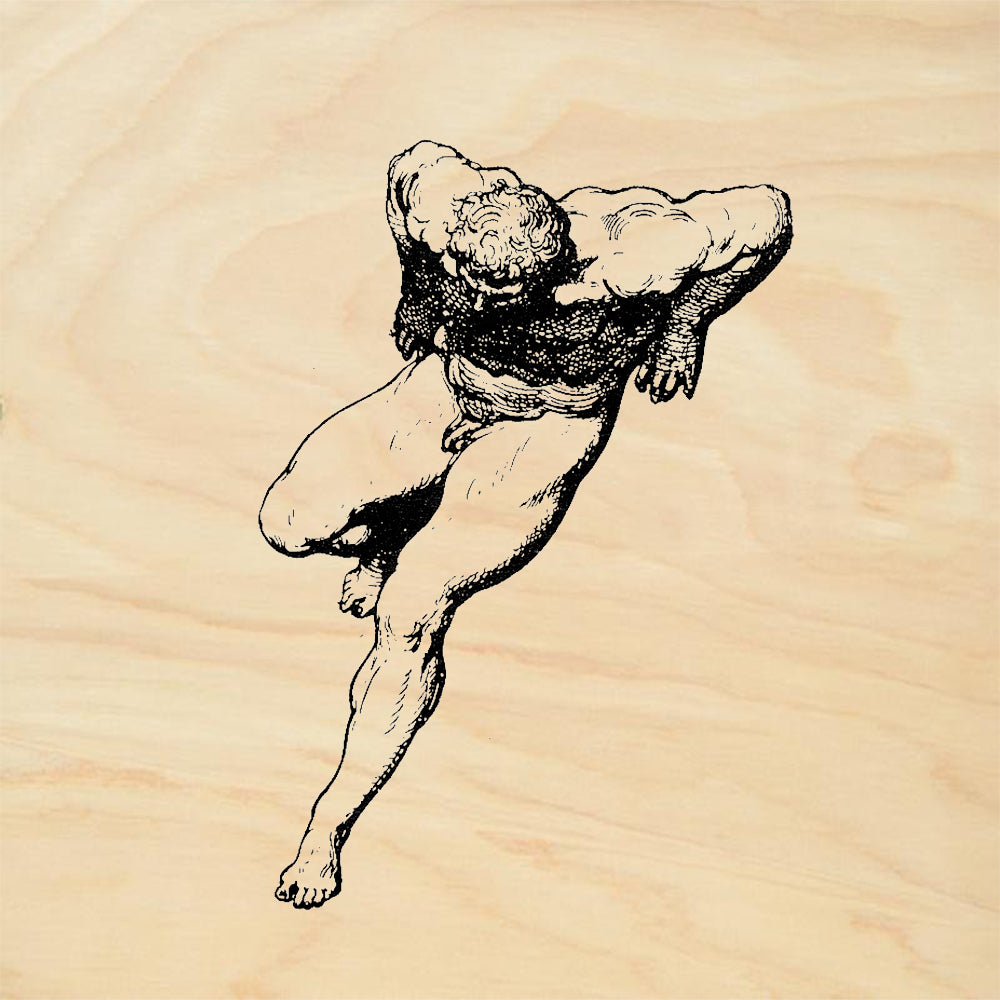 StampaFe Heave Man Powerful Straining Figure Rubber Art Stamp